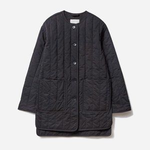Everlane The Cotton Quilted Jacket Size Small Black